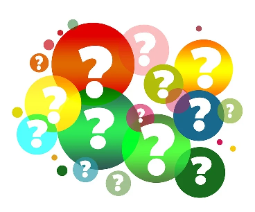 Colourful question marks
